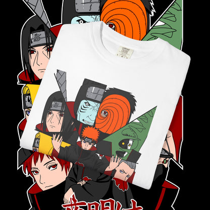 Naruto Akatsuki T-shirt, Anime Tee, Manga Shirt, Japanese Cartoon Top, Unisex Clothing