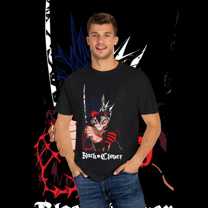 Black Clover Asta Demon Form Red Black Flame Unisex T-shirt, Anime Shirt, Manga Tee, Japanese Graphic Top, Cosplay Costume, Otaku Clothing