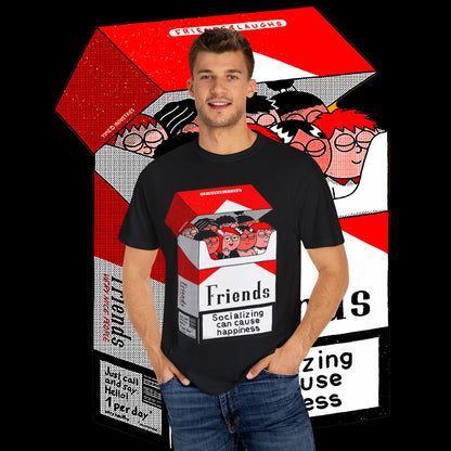 Friends-Themed T-Shirt, Unisex Tee, Garment-Dyed Shirt, TV Show Fan Gift, Vintage Style Top