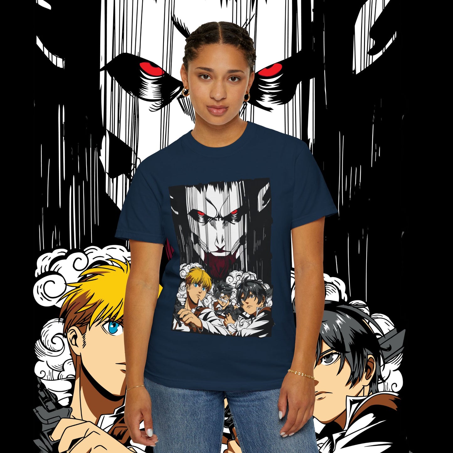 Giant vs Colossus Anime Art T-shirt | Giant vs Colossus design