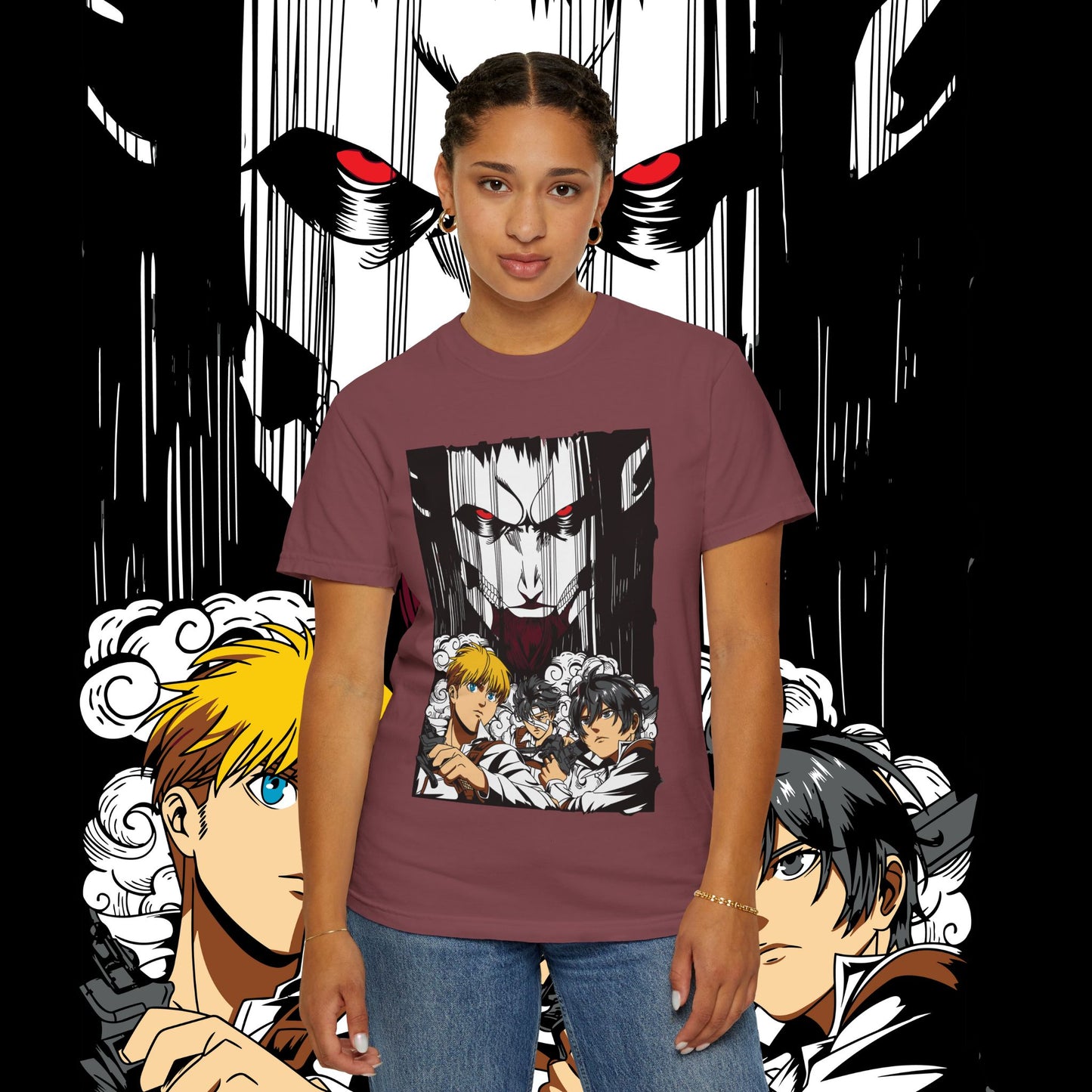 Giant vs Colossus Anime Art T-shirt | Giant vs Colossus design