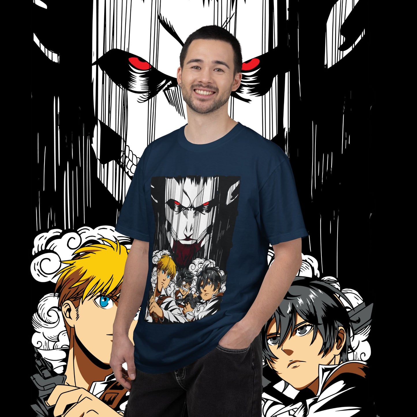 Giant vs Colossus Anime Art T-shirt | Giant vs Colossus design
