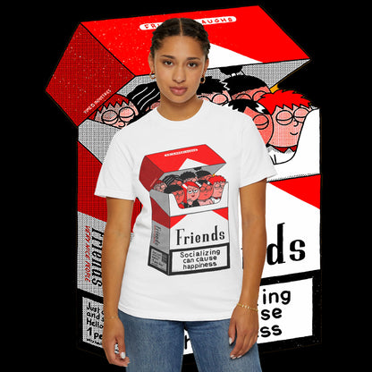 Friends-Themed T-Shirt, Unisex Tee, Garment-Dyed Shirt, TV Show Fan Gift, Vintage Style Top