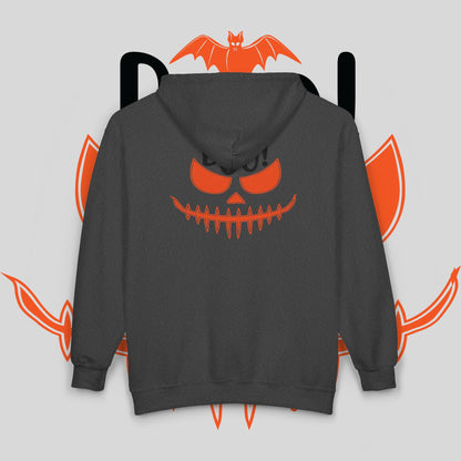 Halloween Spirit Hooded Sweatshirt - Cozy Zip Hoodie, Fall Apparel, Ghost Lovers Gift, Spooky Season Clothing, Unisex Hoodie