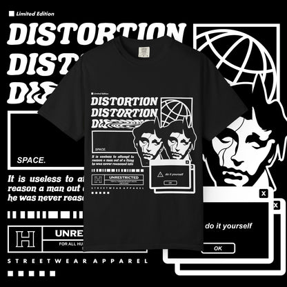 Limited Edition Distortion Graphic T-Shirt, Unisex Streetwear Tee, Trendy Casual Wear, Unique Gift for Creatives, Fashionable Graphic Top
