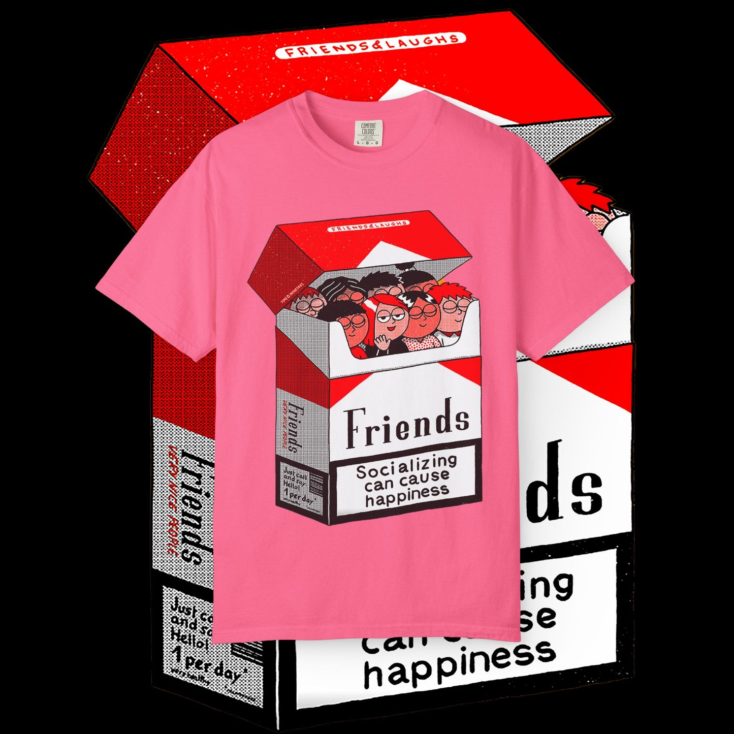 Friends-Themed T-Shirt, Unisex Tee, Garment-Dyed Shirt, TV Show Fan Gift, Vintage Style Top