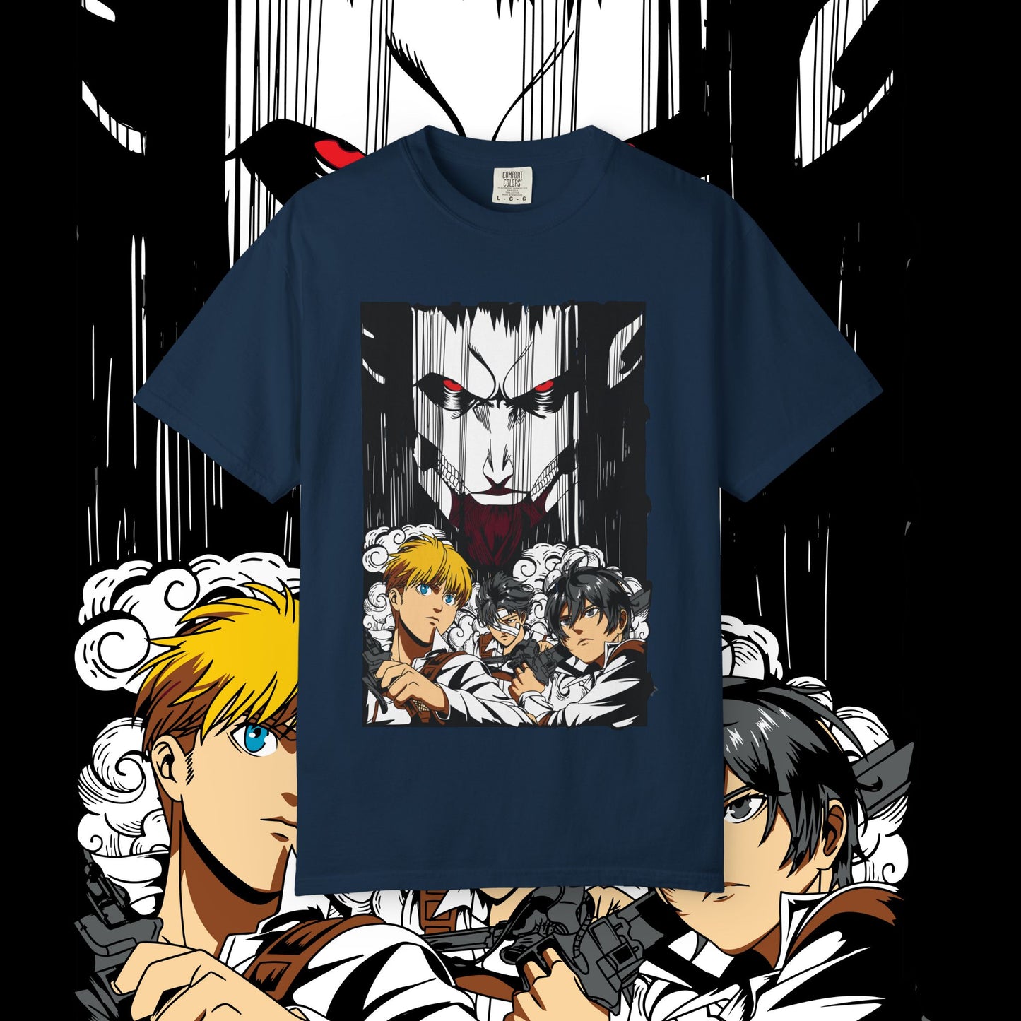 Giant vs Colossus Anime Art T-shirt | Giant vs Colossus design