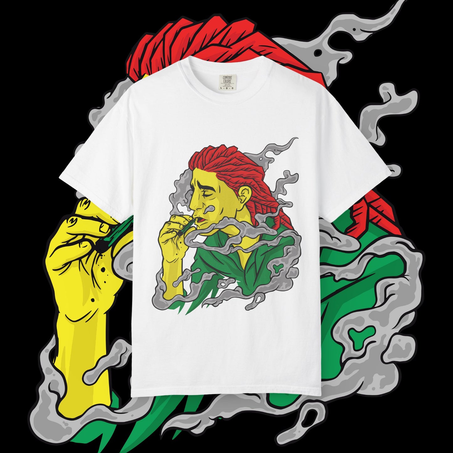 Vibrant Art T-Shirt - Relaxed Unisex Tee for Art Lovers, Bohemian Style, Gift for Music Festivals, Chill Vibes, Everyday Wear