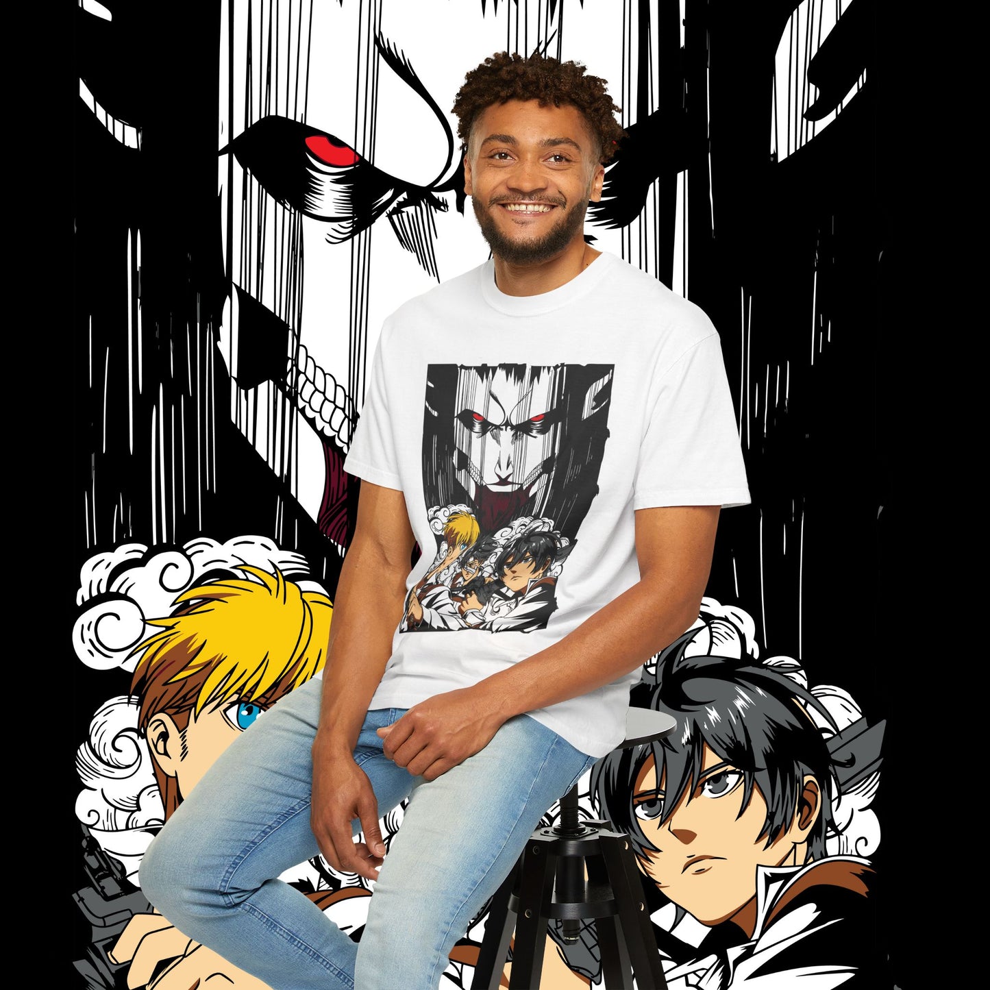 Giant vs Colossus Anime Art T-shirt | Giant vs Colossus design