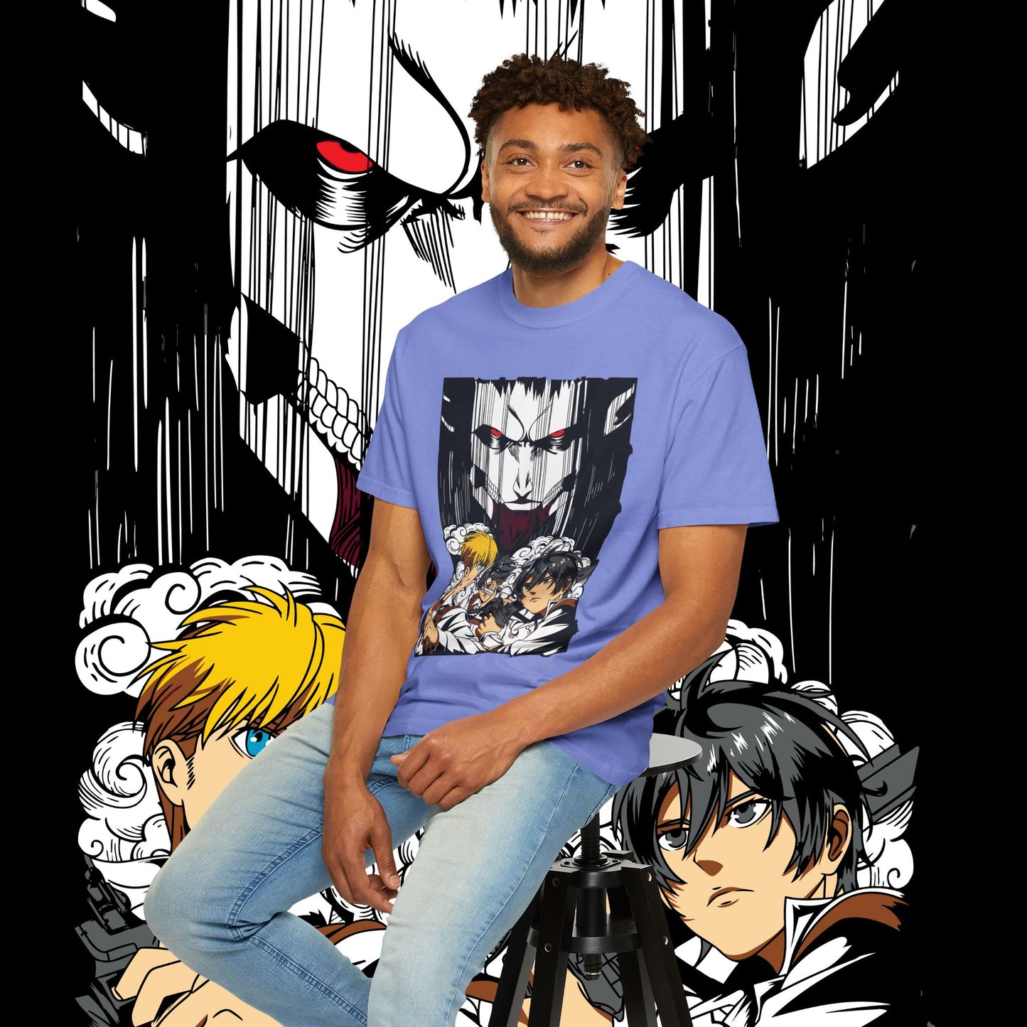 Giant vs Colossus Anime Art T-shirt | Giant vs Colossus design