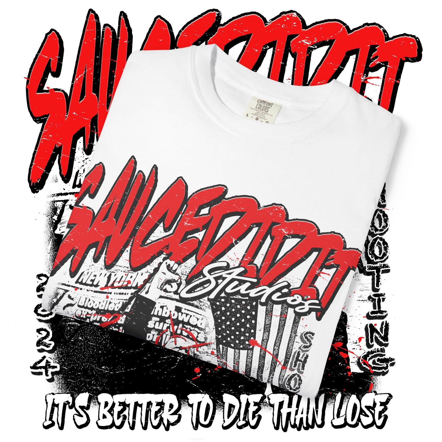 Saucedo Stuntless 'It's Better to Die Than Lose' Graphic T-Shirt