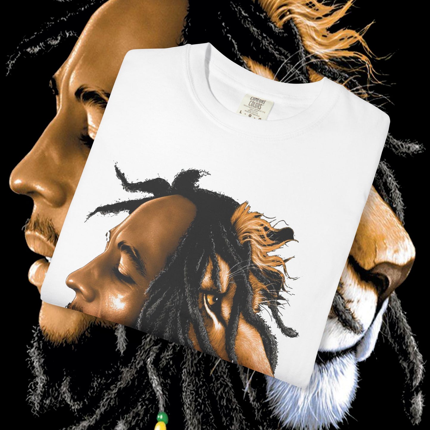 Lion Spirit Unisex T-shirt | Bohemian Fashion, Gift for Nature Lovers, Eco-Friendly Tee, Music Festival Wear, Artistic Apparel