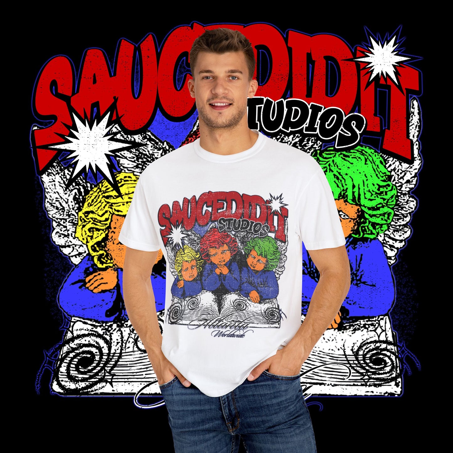 Vibrant Retro Unisex T-Shirt, Streetwear Top, Casual Graphic Tee, Festival Shirt, Gift for Friends, 90s Aesthetic Wear