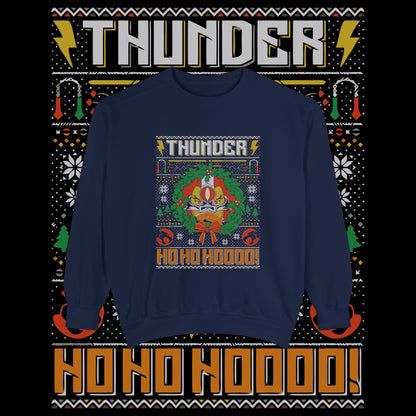 Thunder Ho Ho Ho! Holiday Sweatshirt — Retro Christmas Graphic Sweater