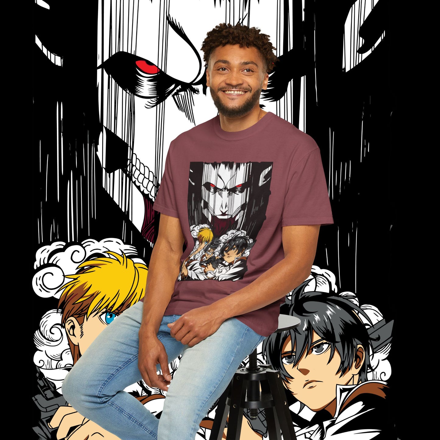 Giant vs Colossus Anime Art T-shirt | Giant vs Colossus design