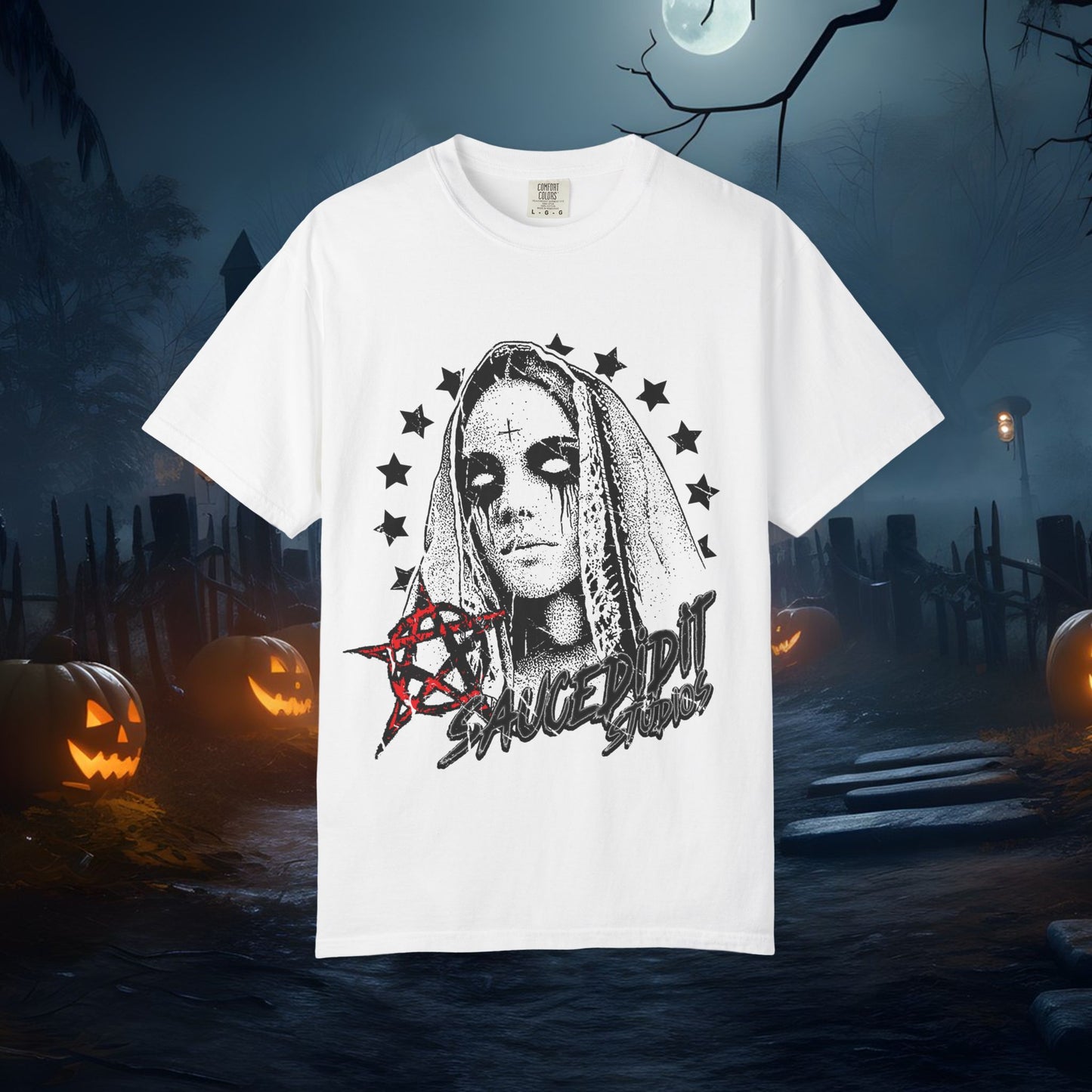 Edgy Graphic Tee, Unisex T-Shirt, Halloween Costume Top, Trendy Streetwear, Graphic Shirt, Alternative Apparel