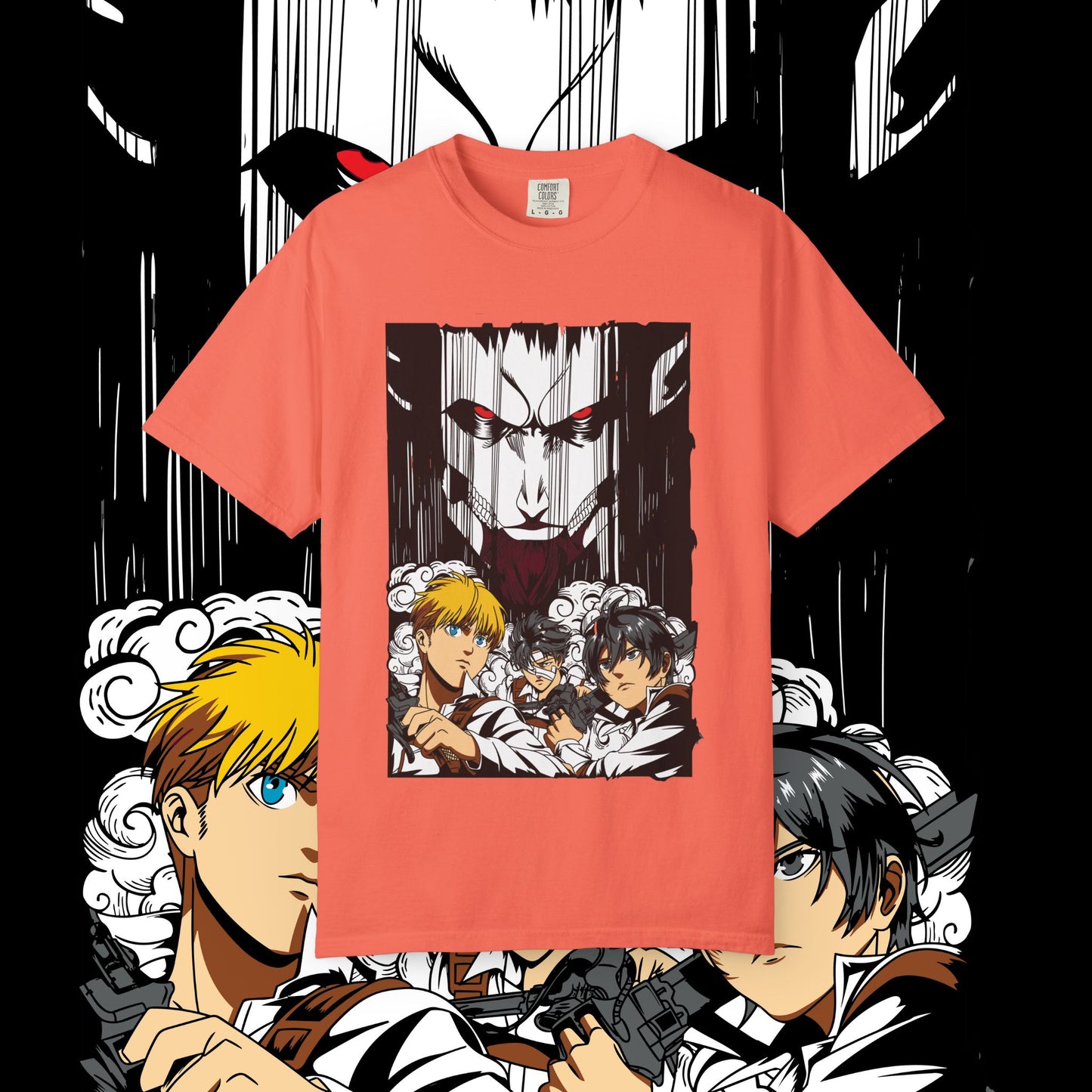 Giant vs Colossus Anime Art T-shirt | Giant vs Colossus design
