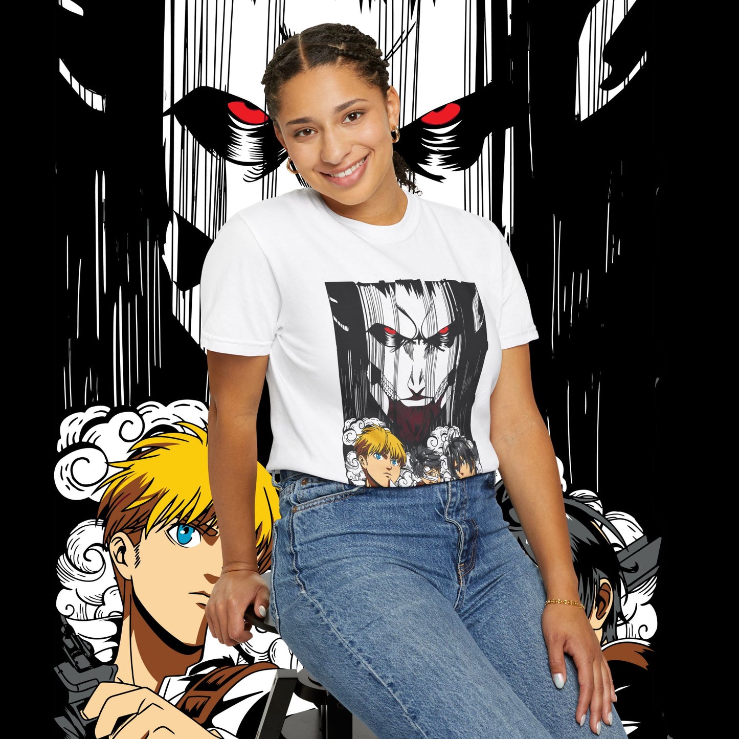 Giant vs Colossus Anime Art T-shirt | Giant vs Colossus design
