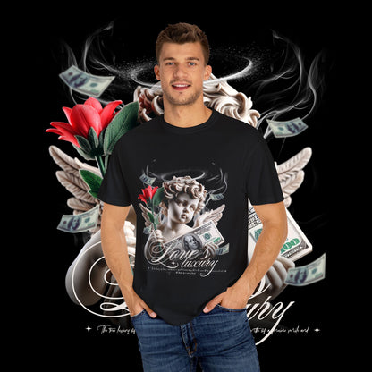 Luxury Love Unisex Garment-Dyed T-Shirt, Casual Wear, Stylish Tee, Gift for Him/Her, Streetwear Fashion, Unique Graphic Tee