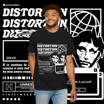 Limited Edition Distortion Graphic T-Shirt, Unisex Streetwear Tee, Trendy Casual Wear, Unique Gift for Creatives, Fashionable Graphic Top