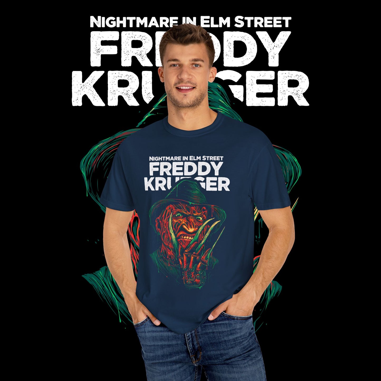 Nightmare on Elm Street Unisex T-shirt | Horror Movie Tee, Freddy Krueger Shirt, Gift for Horror Fans, Halloween Apparel, Men's & Women's