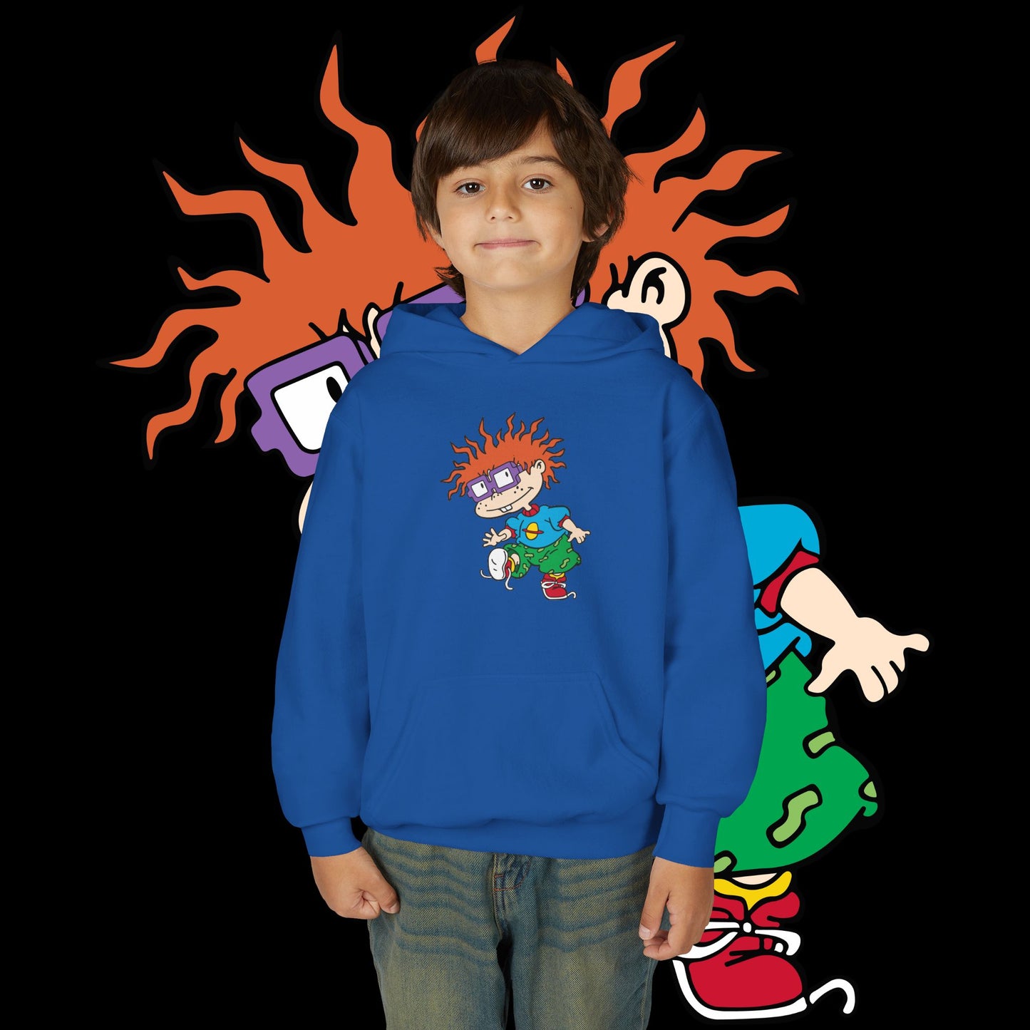 Chucky from Rugrats Youth Sweatshirt, Fun Cartoon Hoodie, Stylish Kids Pullover, Cozy Sportswear, Birthday Gift