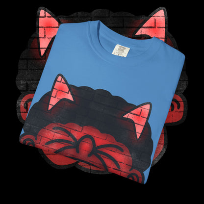 Edgy Graphic T-Shirt, Unisex Streetwear, Trendy Demon Design, Custom Gift Idea, Everyday Casual Wear, Hip Hop Fashion