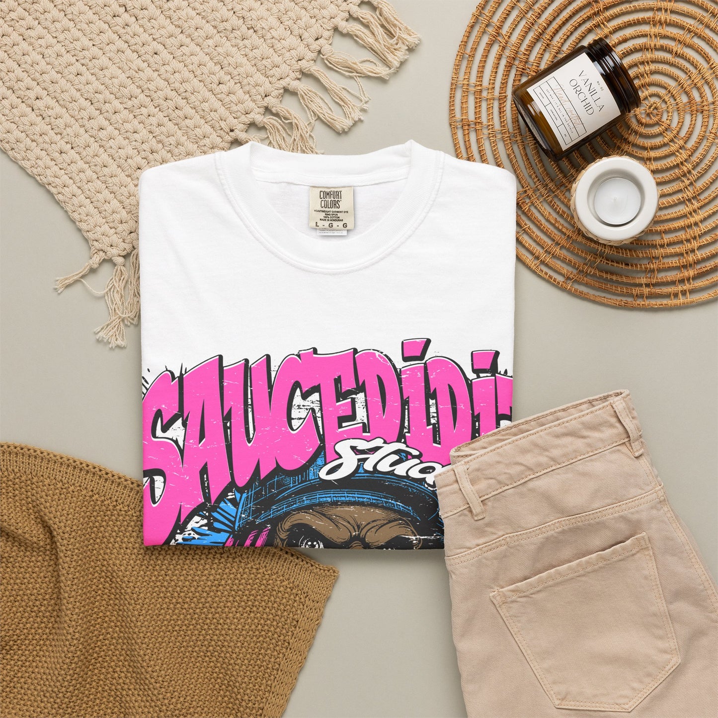 Graphic T-Shirt — "Saucedidit" Skull Design | Born Broke Die Rich Streetwear