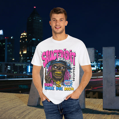 Vibrant Graphic T-Shirt for Hustlers, Casual Streetwear, Unique Gift, Birthday Wear, Everyday Comfort, Fashion Statement