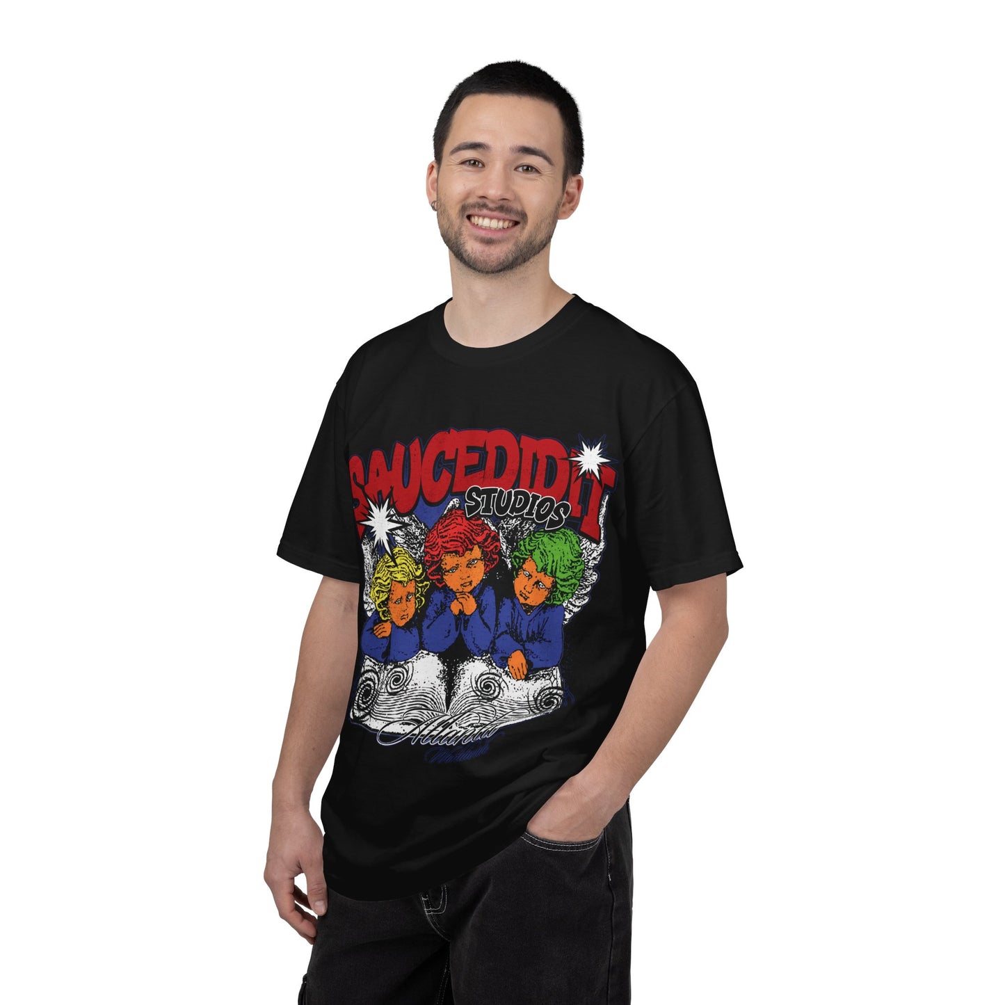 Saucedidit Cartoon Trio Graphic T-Shirt