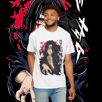 Itachi Uchiha T-shirt for Anime Fans, Graphic Tee, Japanese Manga Shirt, Naruto Inspired Apparel, Black Tee