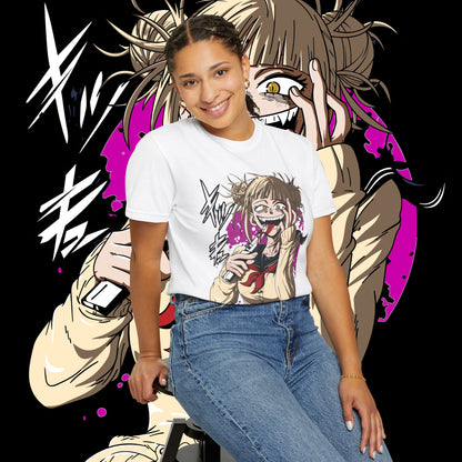 Anime Himiko Toga Unisex Garment-Dyed T-shirt, My Hero Academia, Villain Shirt, Cosplay Tee, Manga Fan Top
