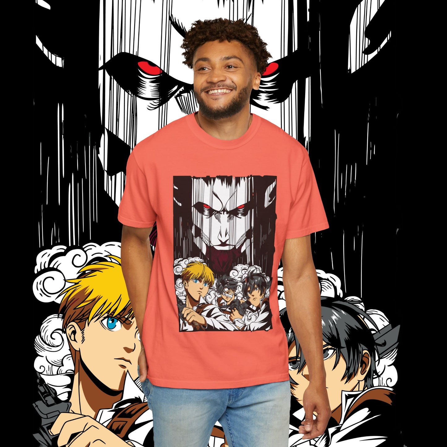 Giant vs Colossus Anime Art T-shirt | Giant vs Colossus design
