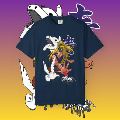 Deidara Naruto with Summoned Creatures T-shirt | Anime Art, Akatsuki Design