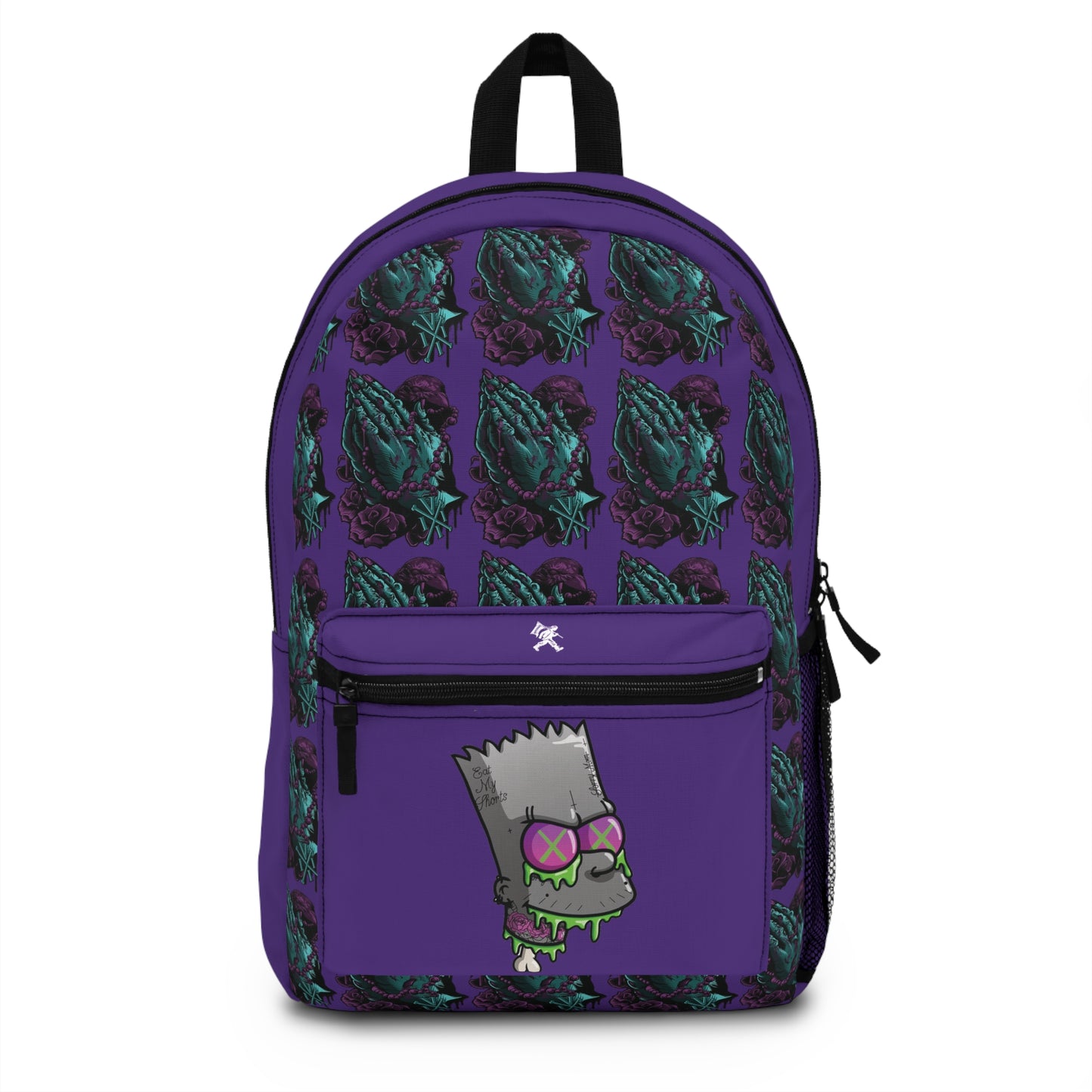 Zombie Prayer Backpack for Back to School, Spooky School Bag, Halloween Book Bag, Creepy Rucksack, Horror College Backpack, Scary Travel