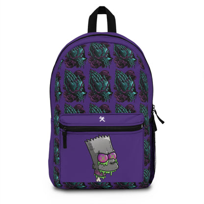 Zombie Prayer Backpack for Back to School, Spooky School Bag, Halloween Book Bag, Creepy Rucksack, Horror College Backpack, Scary Travel