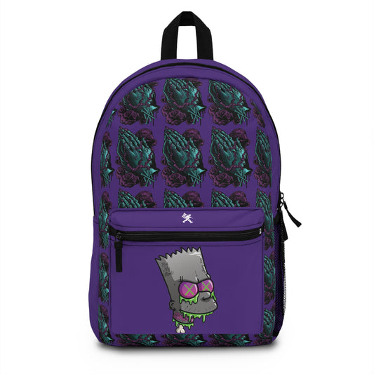 Zombie Prayer Backpack for Back to School, Spooky School Bag, Halloween Book Bag, Creepy Rucksack, Horror College Backpack, Scary Travel