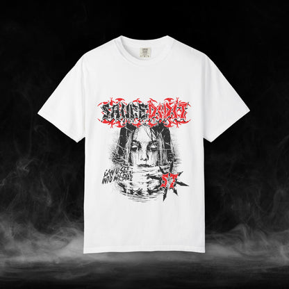 Indigo Soul Unisex Garment-Dyed T-shirt with 'Can U See into My Eyes' Design, Boho Graphic Tee, Soft Cotton Top, Vintage Feel Shirt, Retro