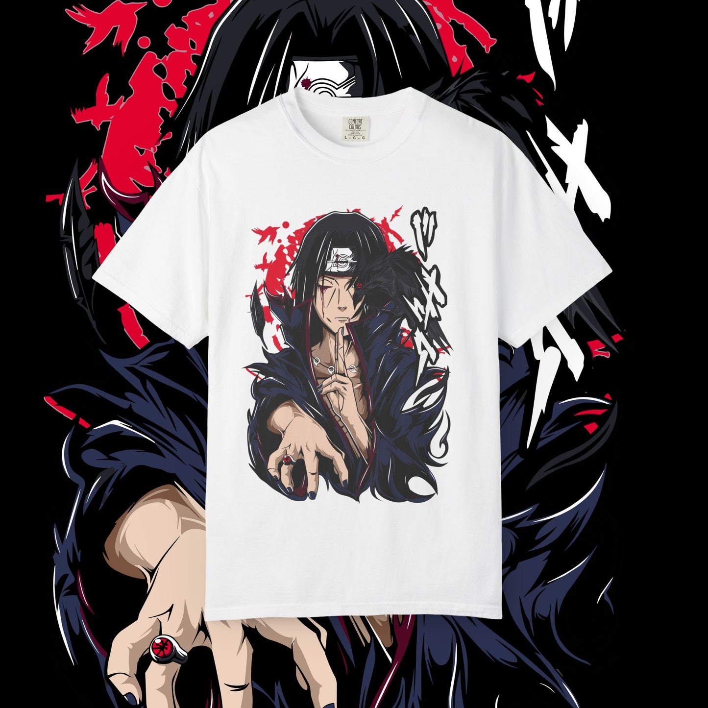 Itachi Uchiha T-shirt for Anime Fans, Graphic Tee, Japanese Manga Shirt, Naruto Inspired Apparel, Black Tee