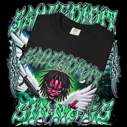 Sinners Green Unisex Garment-Dyed T-shirt