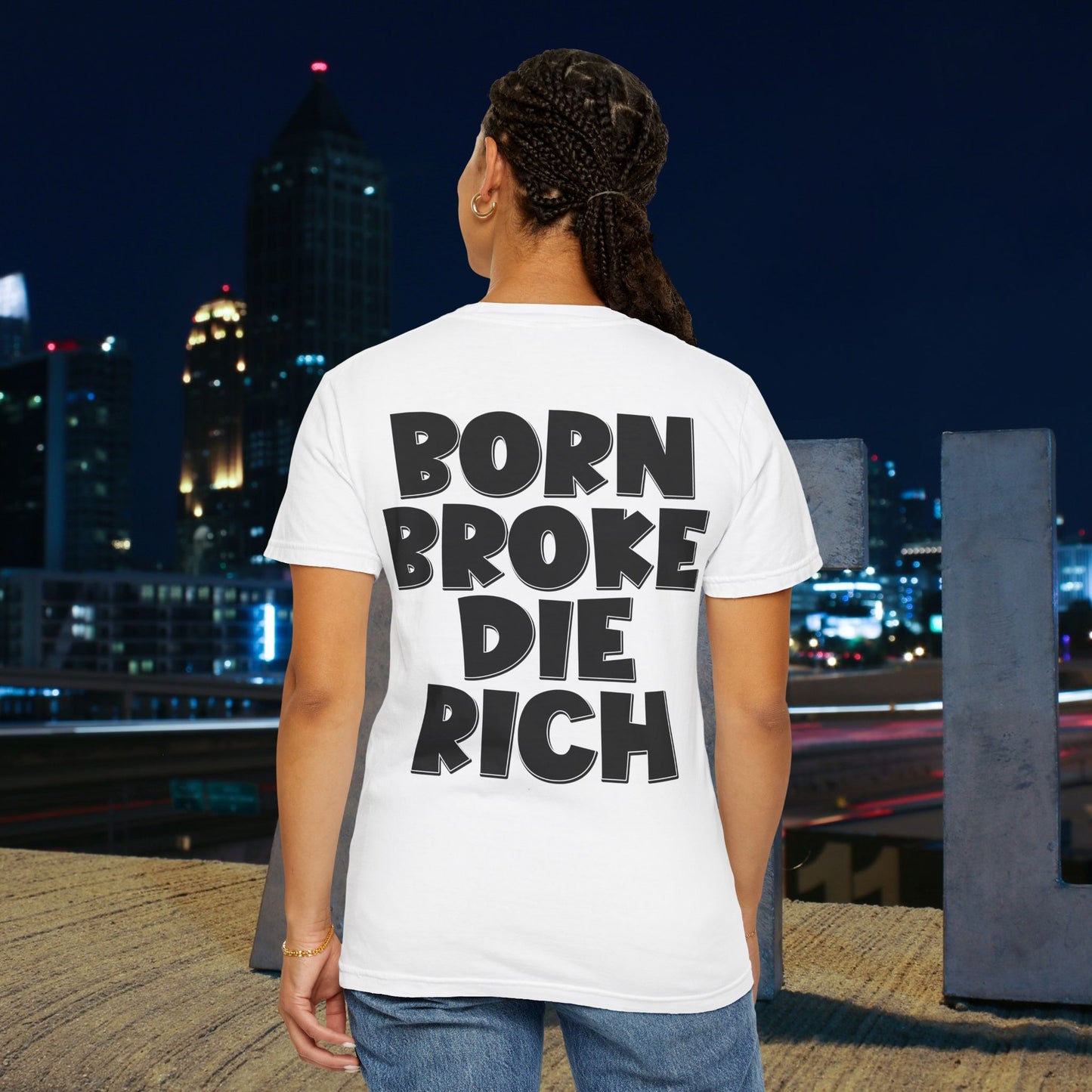 Graphic T-Shirt — "Saucedidit" Skull Design | Born Broke Die Rich Streetwear
