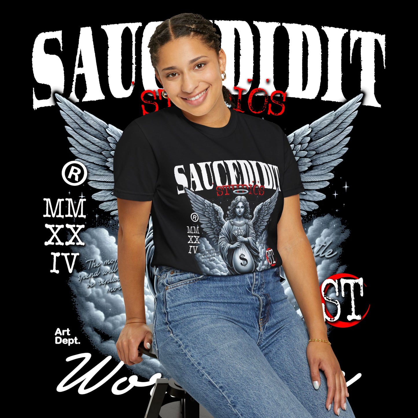 Street Art Angel T-shirt — Urban Angel Graphic Tee