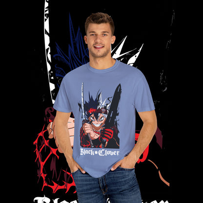 Black Clover Asta Demon Form Red Black Flame Unisex T-shirt, Anime Shirt, Manga Tee, Japanese Graphic Top, Cosplay Costume, Otaku Clothing