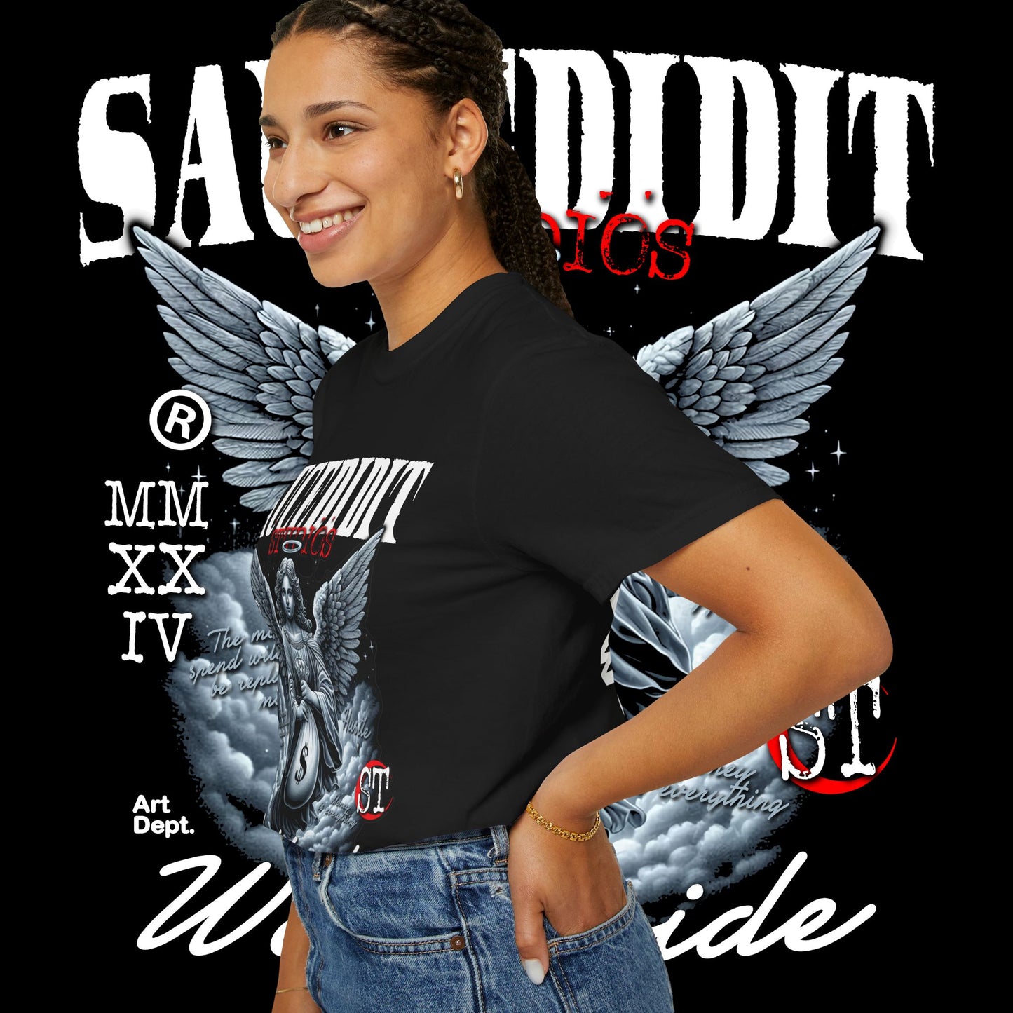 Street Art Angel T-shirt — Urban Angel Graphic Tee