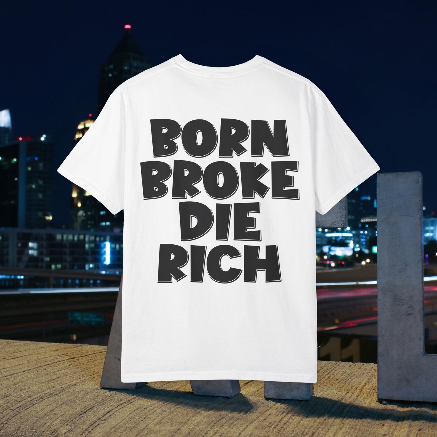 Graphic T-Shirt — "Saucedidit" Skull Design | Born Broke Die Rich Streetwear