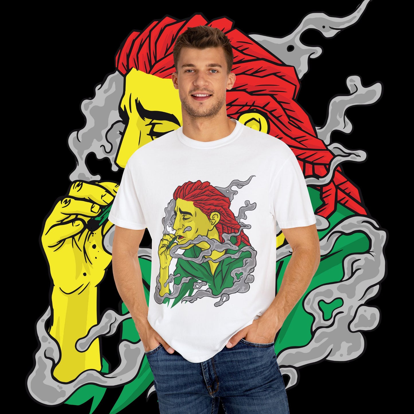 Vibrant Art T-Shirt - Relaxed Unisex Tee for Art Lovers, Bohemian Style, Gift for Music Festivals, Chill Vibes, Everyday Wear