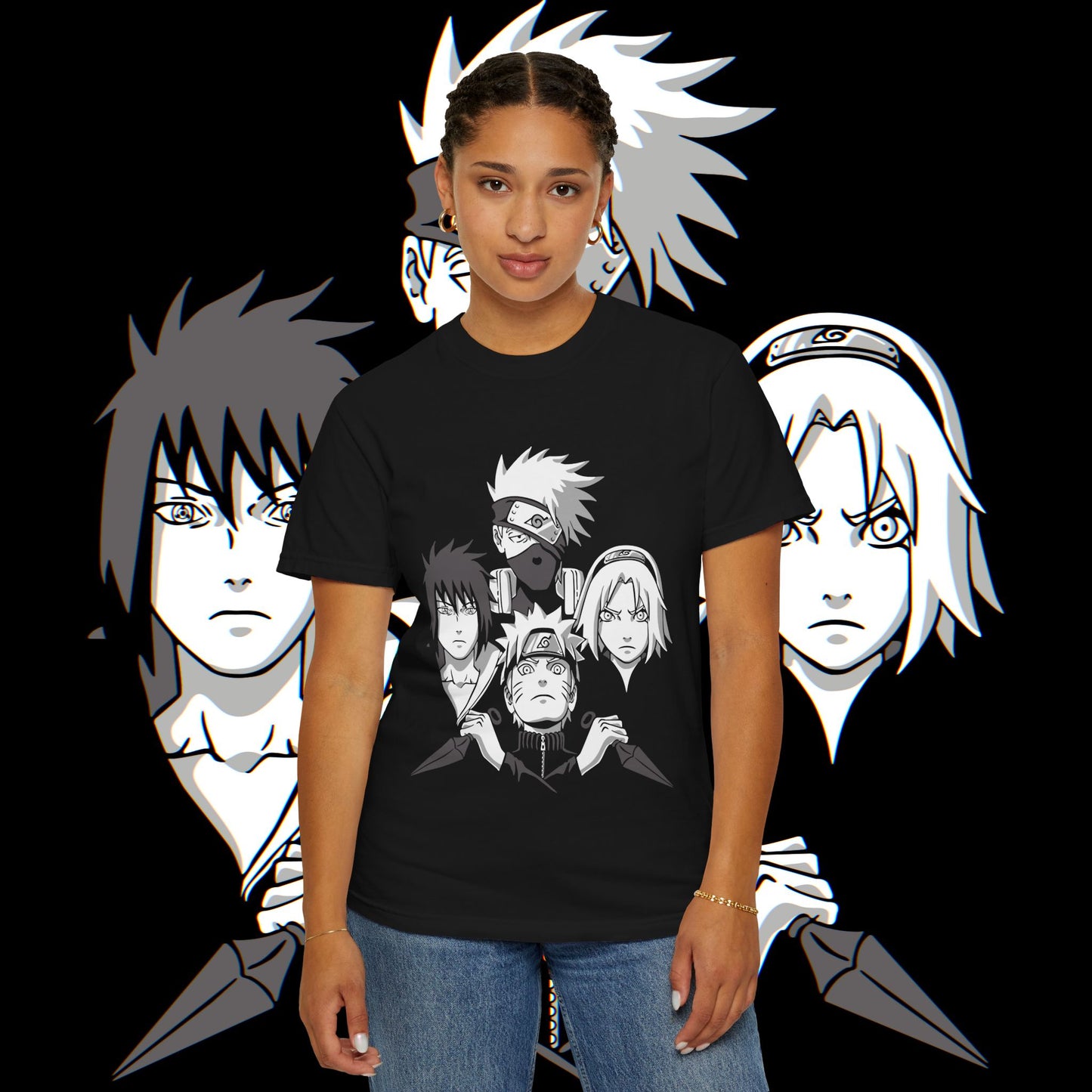 Naruto Team 7 T-shirt, Anime Graphic Tee, Unisex Tee, Casual Top, Gift for Anime Fans, Manga Shirt