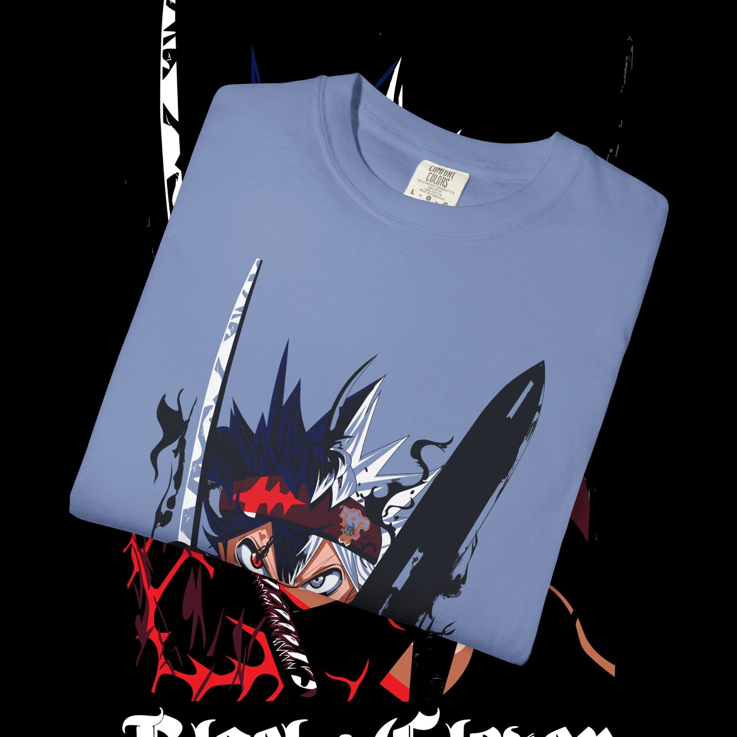 Black Clover Asta Demon Form Red Black Flame Unisex T-shirt, Anime Shirt, Manga Tee, Japanese Graphic Top, Cosplay Costume, Otaku Clothing