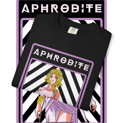 Aphrodite Unisex Garment-Dyed T-Shirt, Greek Mythology Tee, Trendy Graphic Shirt, Fashion Gift, Summer Wear, Casual Streetwear