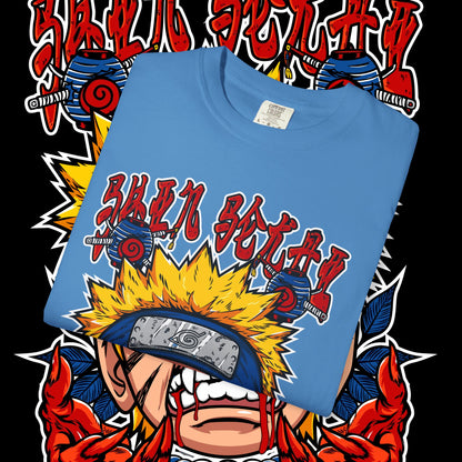 Naruto Nine Tails Faze T-shirt, Anime Graphic Tee, Unisex Cotton Shirt, Japanese Manga Merch, Cool Streetwear Top